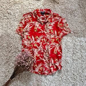 Polo Jeans Co Ralph Lauren Hawaii Shirt Short Sleeve Floral Flowers Women’s XL